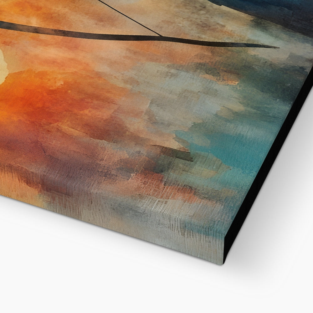 Cacciatrice del Tramonto Ökologische Leinwand