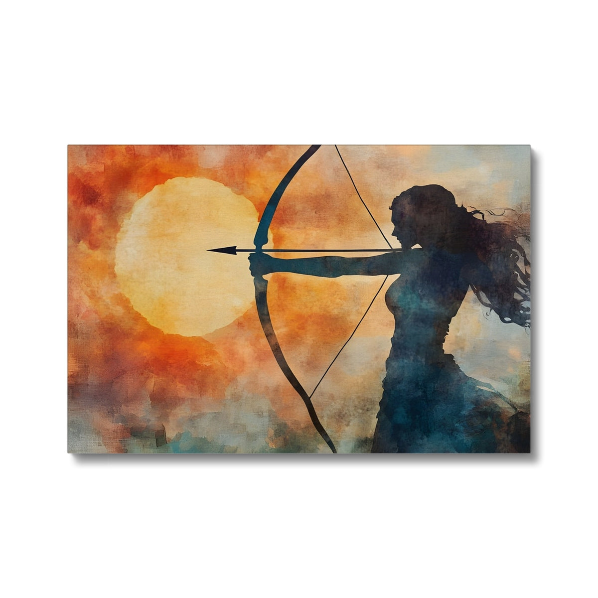 Cacciatrice del Tramonto Ökologische Leinwand