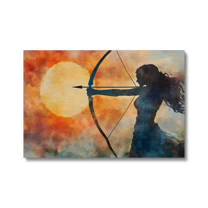 Cacciatrice del Tramonto Ökologische Leinwand