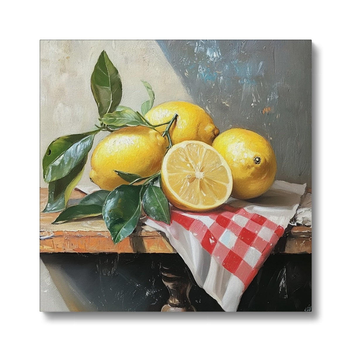 Splendore di Limoni Mediterranei (Mediterrane Zitronenpracht)  Ökologische Leinwand