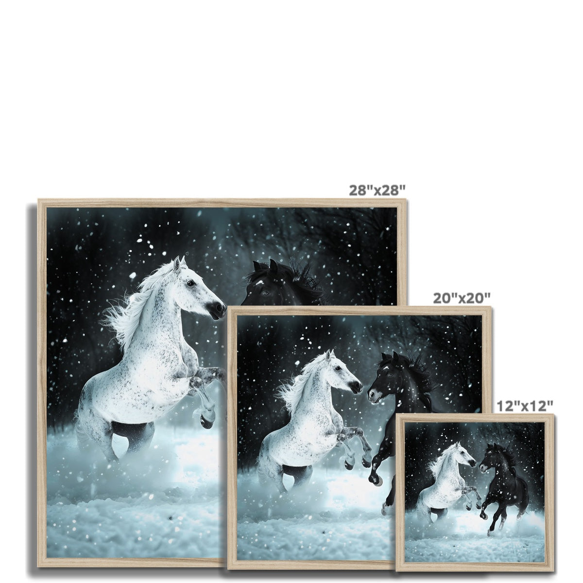 Élégance Givrée dans la Tempête de Neige Framed Print