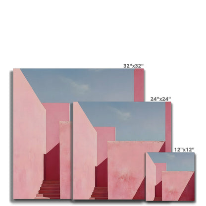 Il mistero oltre le mura rosa Canvas