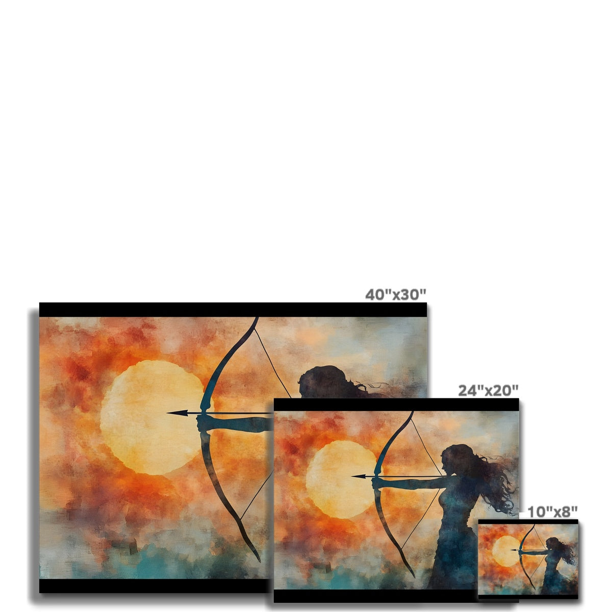 Cacciatrice del Tramonto Leinwand