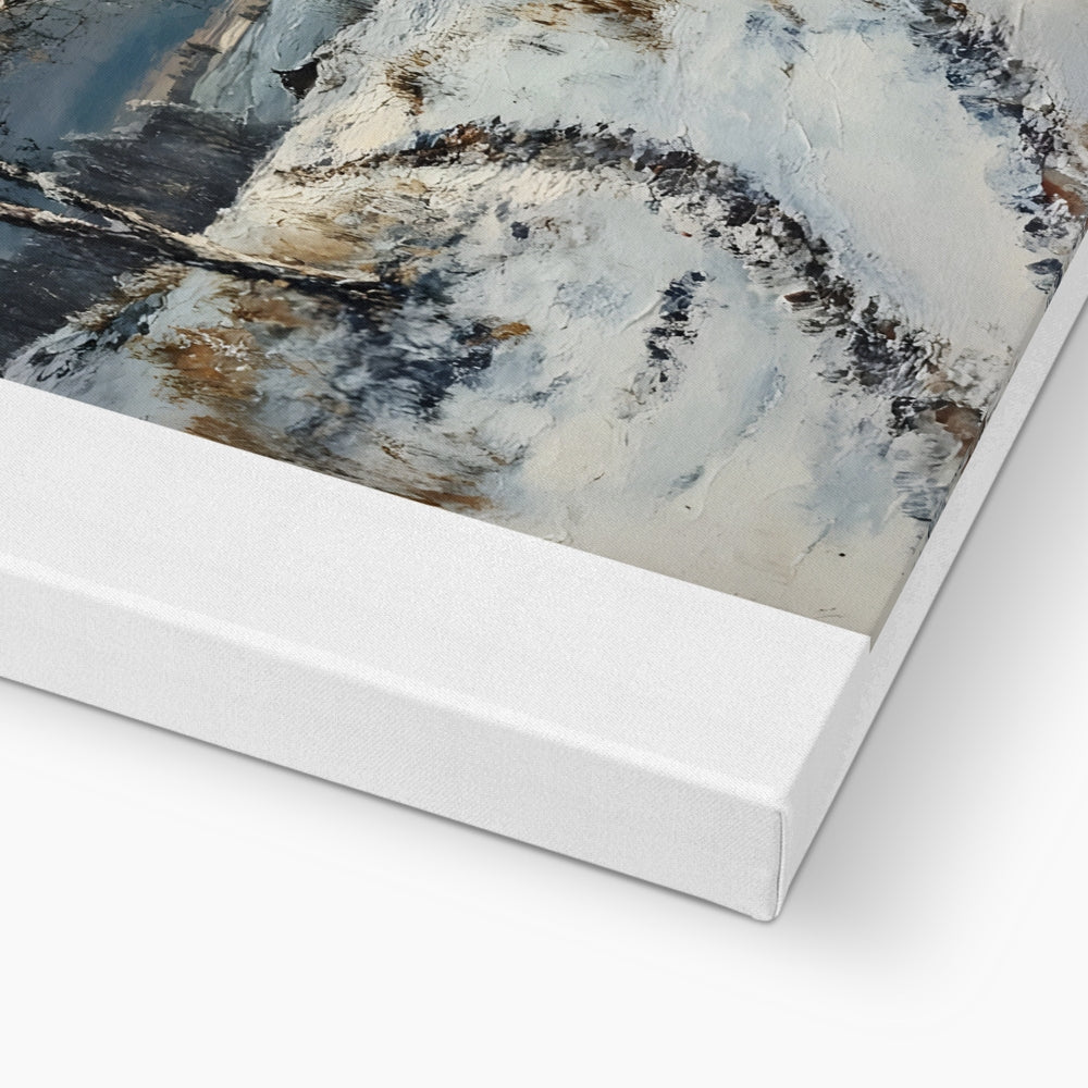 Kälte und Klarheit Winter im geheimnisvollen Moor Canvas