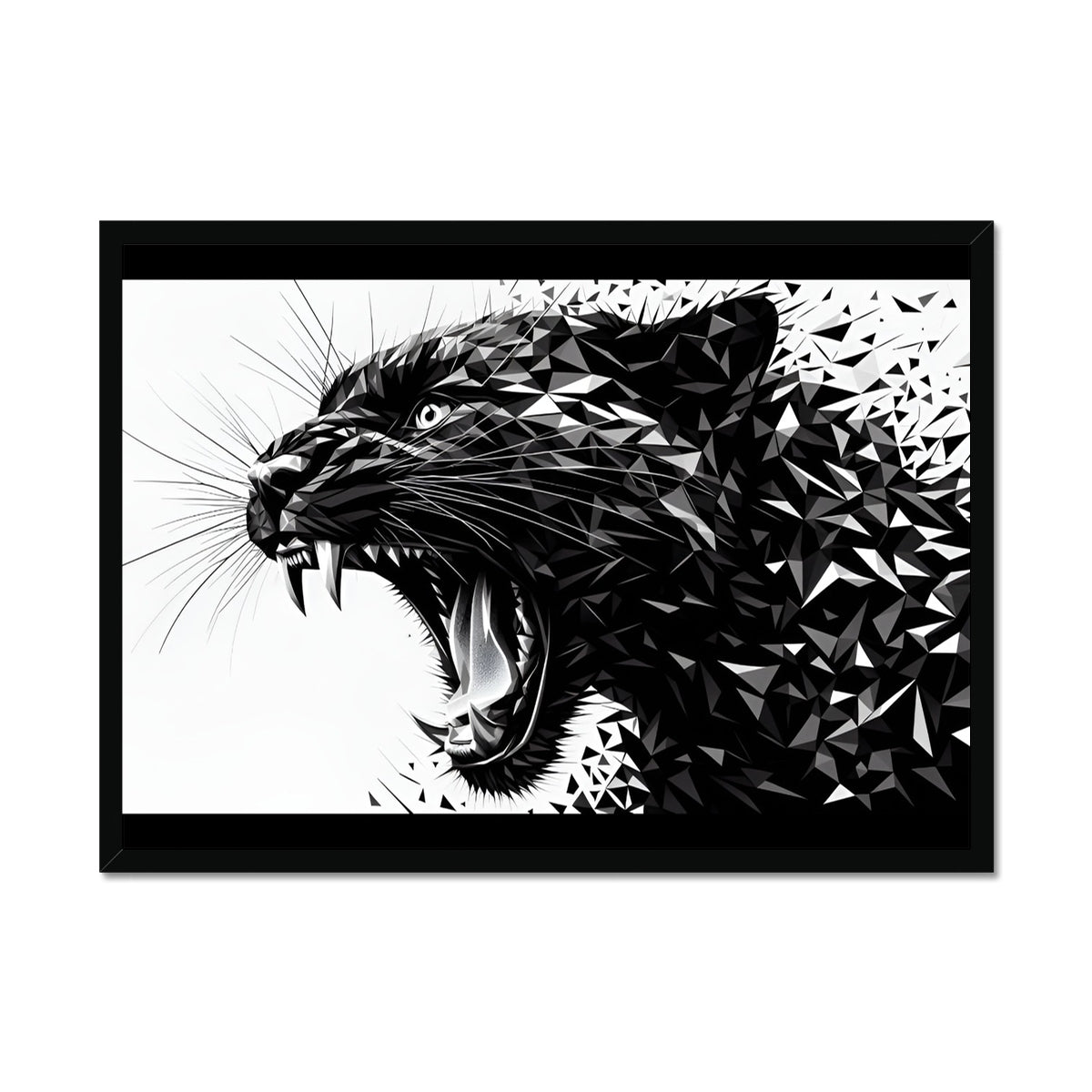 Shadow Power Roar of Geometry Framed Print