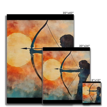 Cacciatrice del Tramonto Leinwand