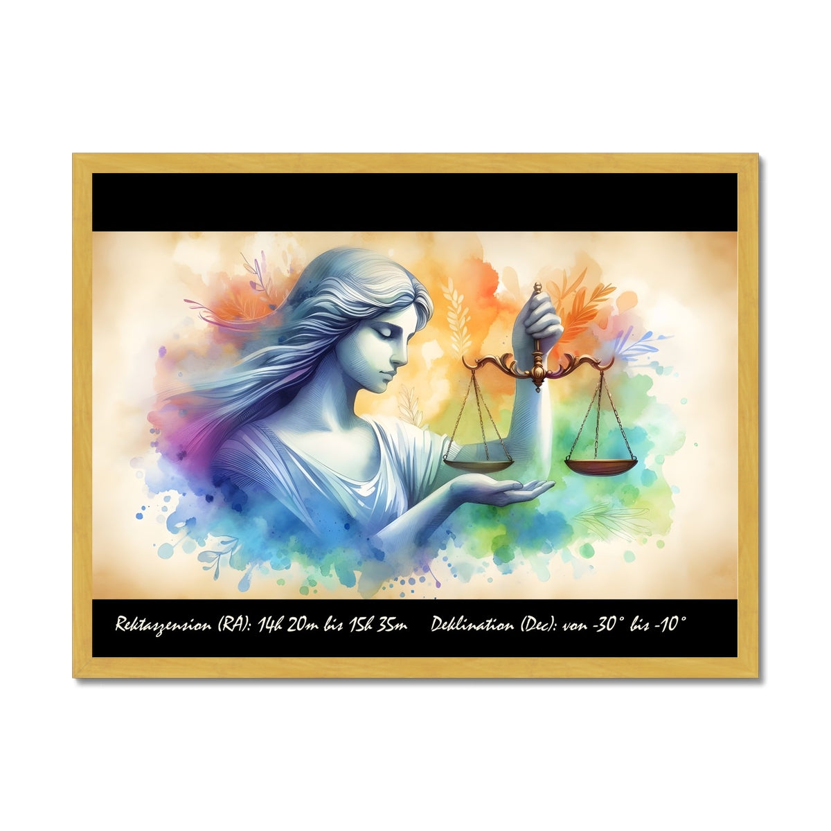 Waage – Symphonie der Harmonie Antiker gerahmter Druck