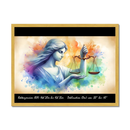 Waage – Symphonie der Harmonie Antiker gerahmter Druck