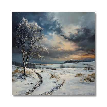 Kälte und Klarheit Winter im geheimnisvollen Moor Canvas