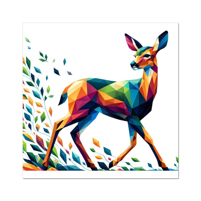 Colors of Serenity Geometric Doe Wall Art Poster
