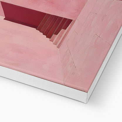 Il mistero oltre le mura rosa Canvas