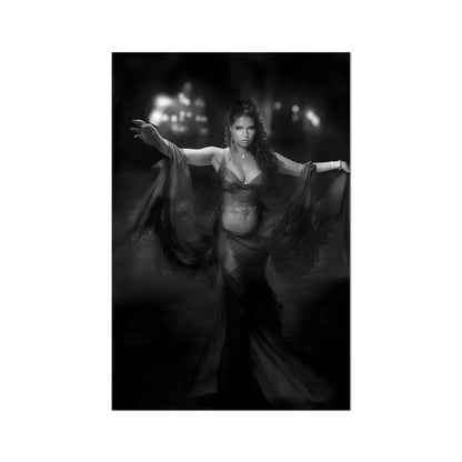 Impresión fotográfica "Night Blossom: La sombra de la bailarina del vientre"