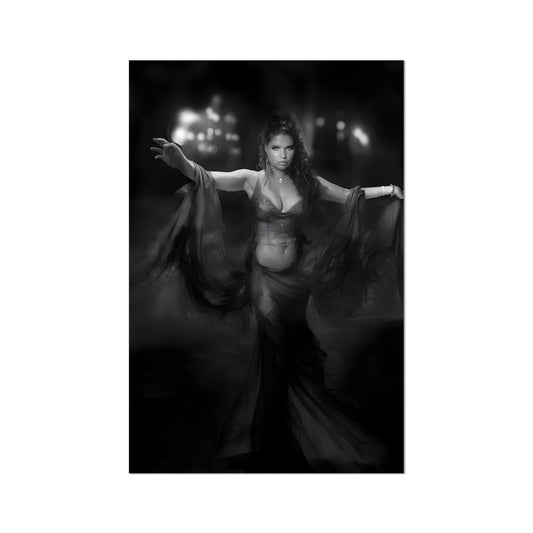 Night Blossom: The Shadow of the Belly Dancer Photo Art Print