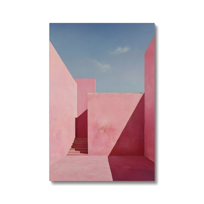 Il mistero oltre le mura rosa Eco Canvas