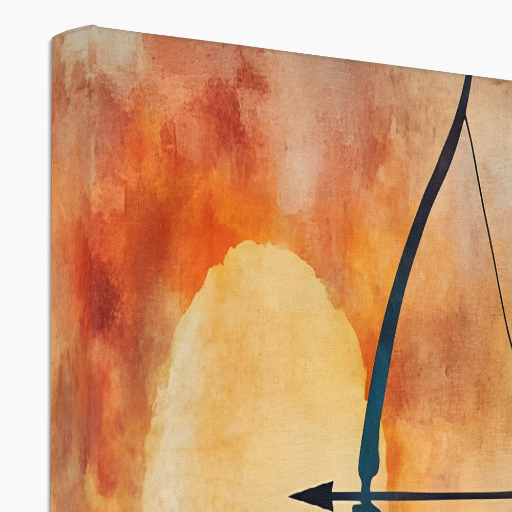 Cacciatrice del Tramonto Ökologische Leinwand