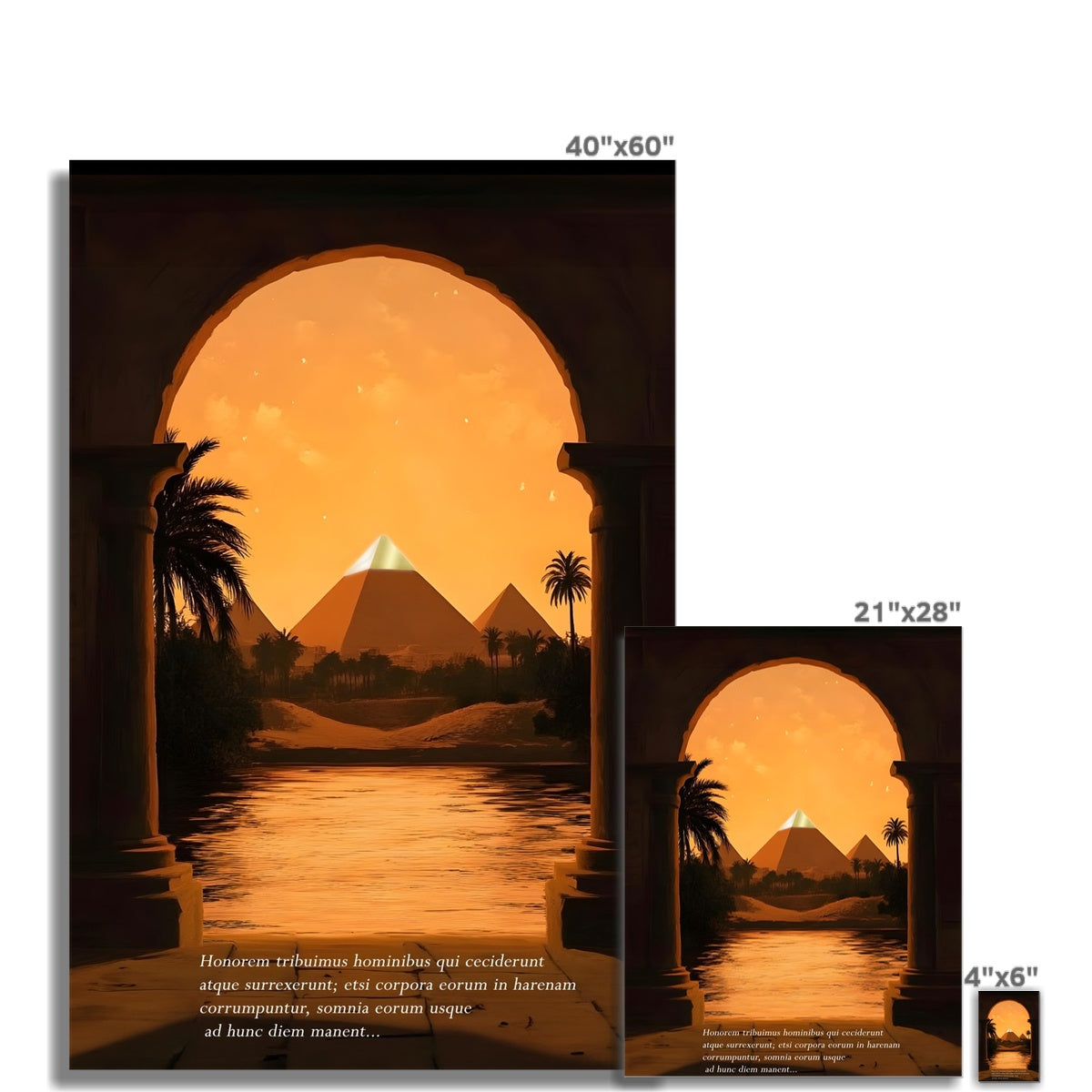 Póster de arte mural en homenaje al Antiguo Egipto