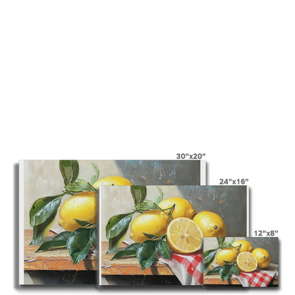 Splendore di Limoni Mediterranei (Mediterrane Zitronenpracht)  Ökologische Leinwand