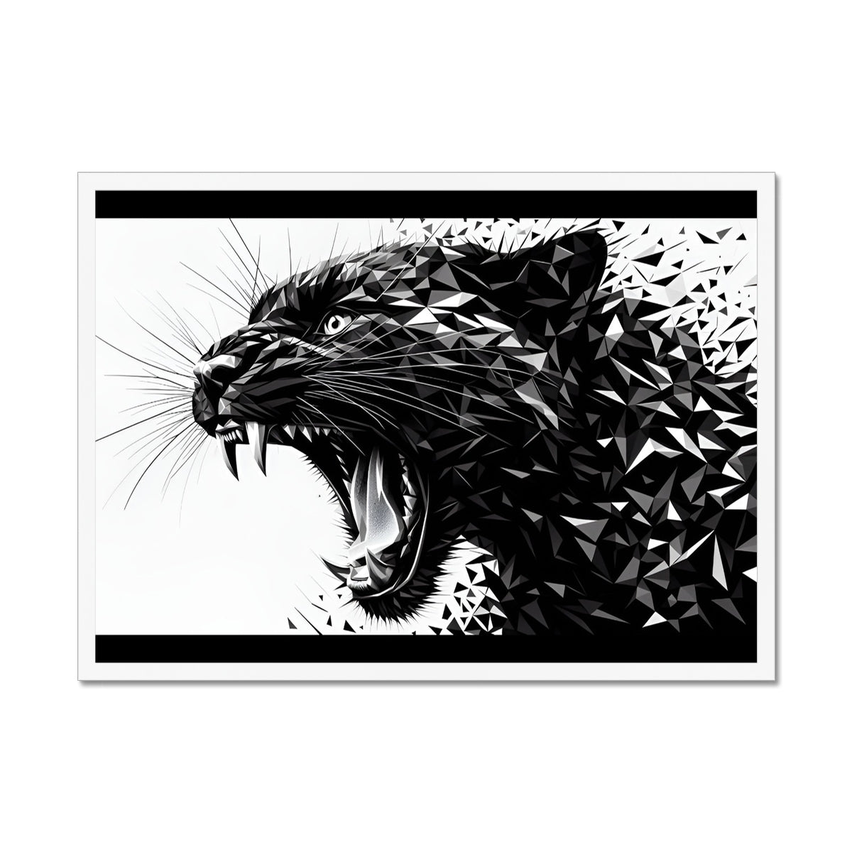 Shadow Power Roar of Geometry Framed Print