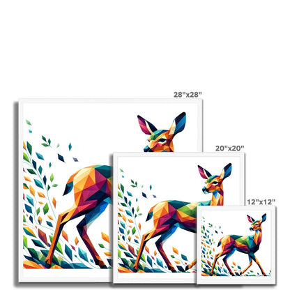 Colors of Serenity Geometric Doe Framed Print