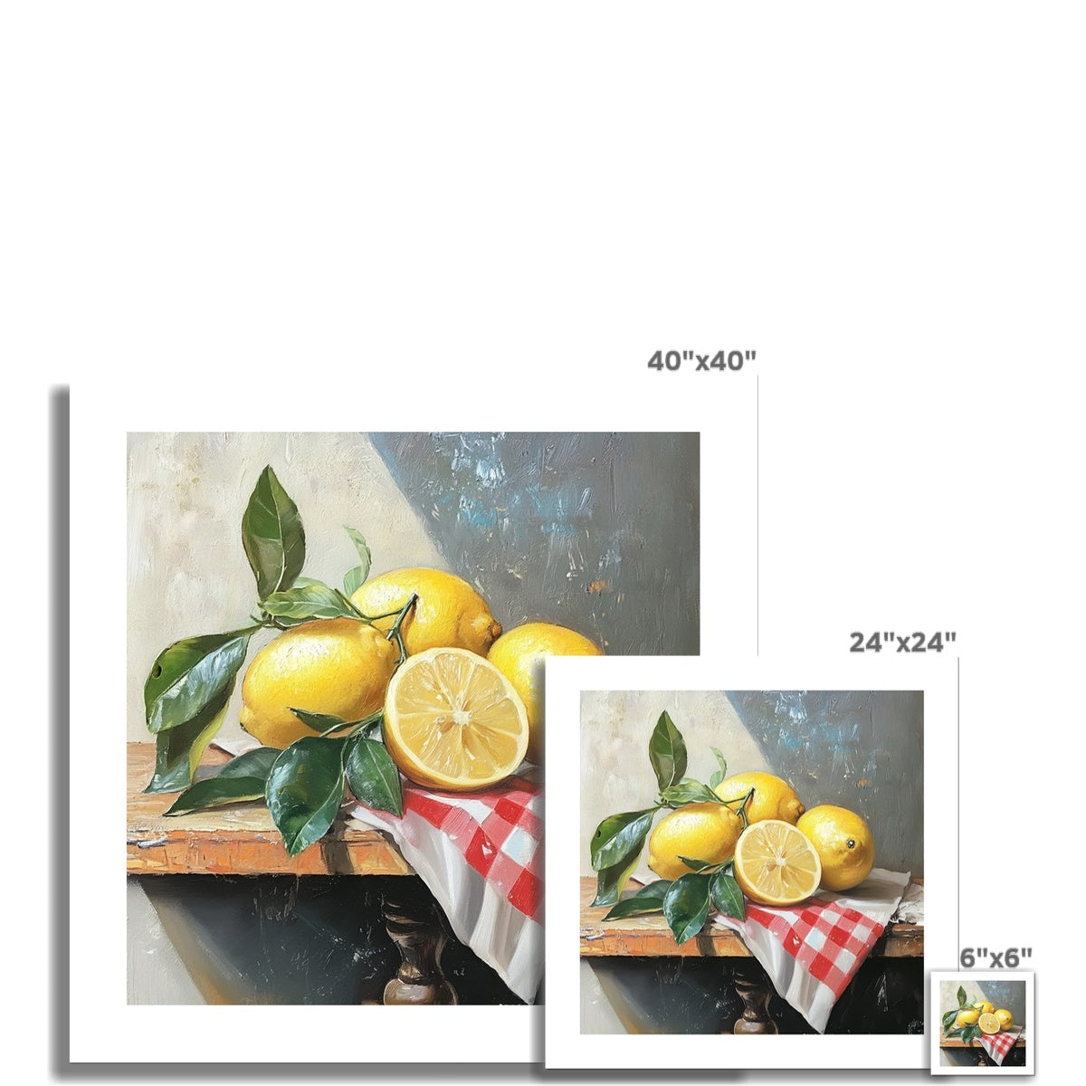 The Splendore di Limoni Mediterranei (Mediterranean Lemon Splendor) Rolled Canvas