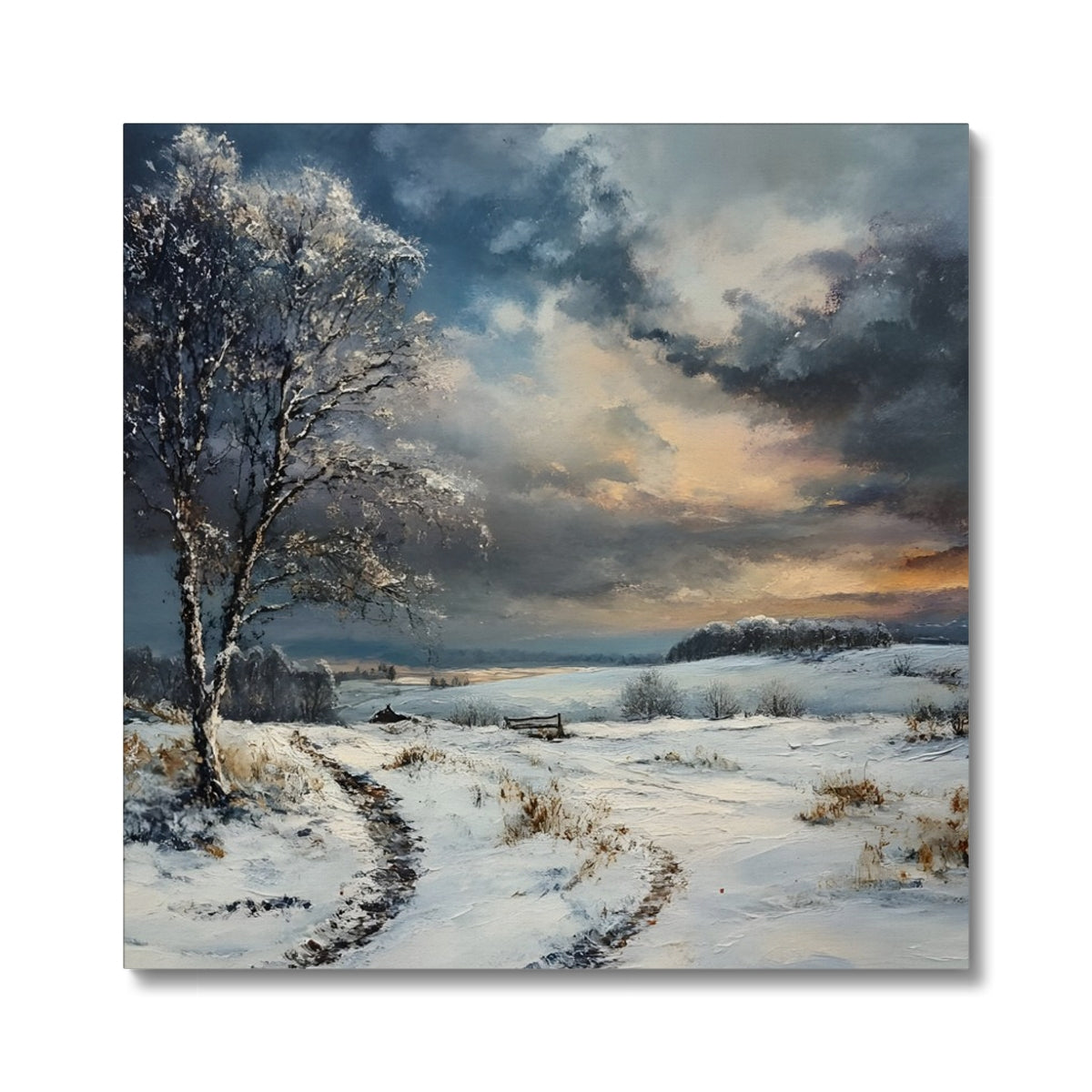 Kälte und Klarheit Winter im geheimnisvollen Moor Canvas