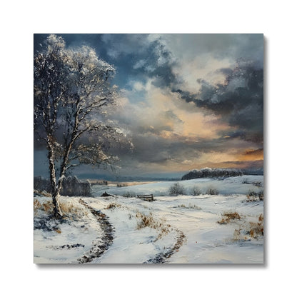Kälte und Klarheit Winter im geheimnisvollen Moor Canvas