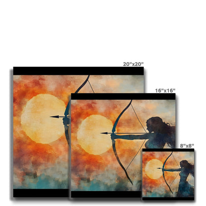 Cacciatrice del Tramonto Ökologische Leinwand