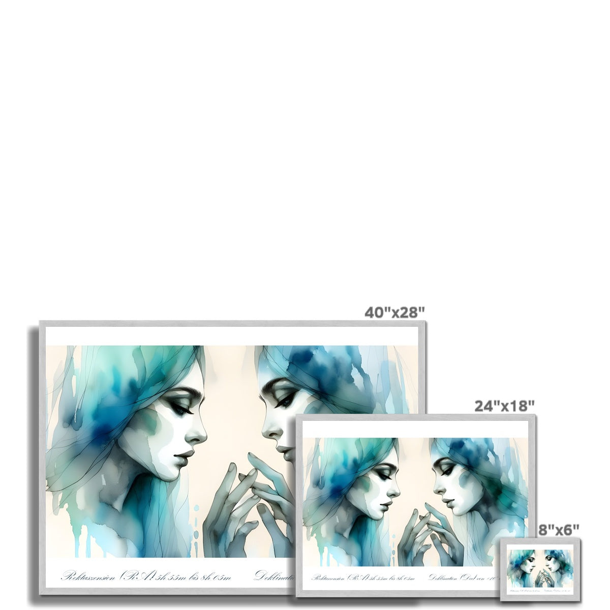 Gemini - Mirror of Duality Antique Framed Print