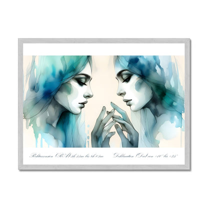 Gemini - Mirror of Duality Antique Framed Print