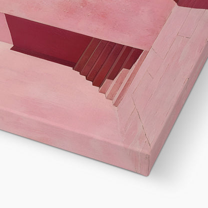 Il mistero oltre le mura rosa Canvas