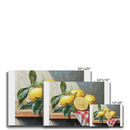 Splendore di Limoni Mediterranei (Mediterrane Zitronenpracht)  Ökologische Leinwand