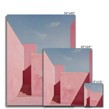 Il mistero oltre le mura rosa Canvas