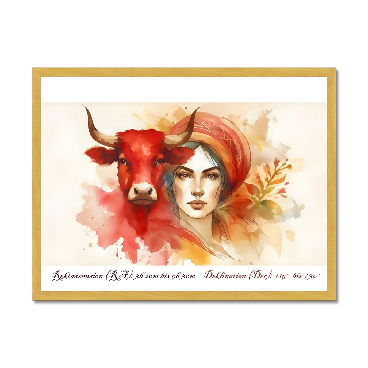 Taurus - Strength of the Earth Antique Framed Print