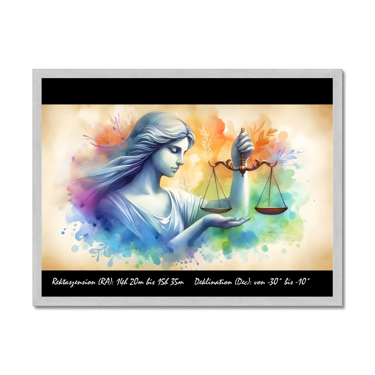Waage – Symphonie der Harmonie Antiker gerahmter Druck