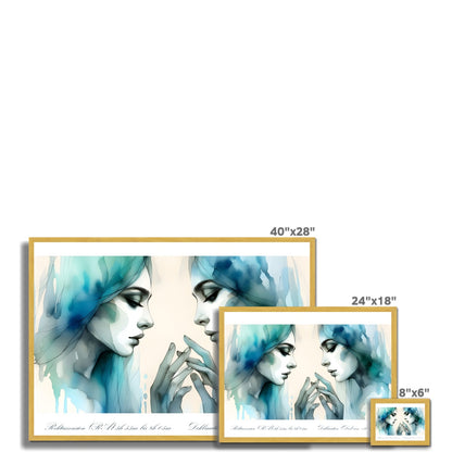 Gemini - Mirror of Duality Antique Framed Print