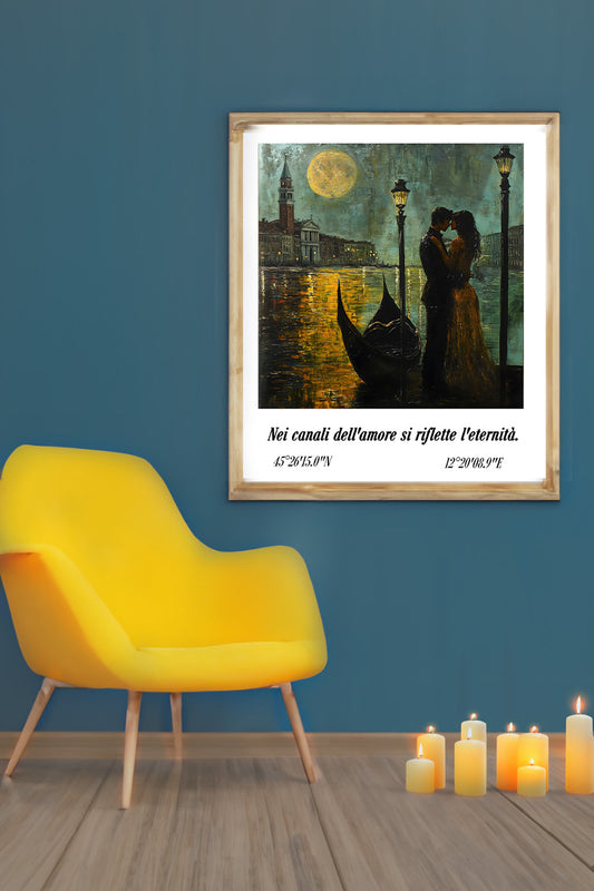 Nei Canali dell`amore si riflette l`eternita Fine Art Print