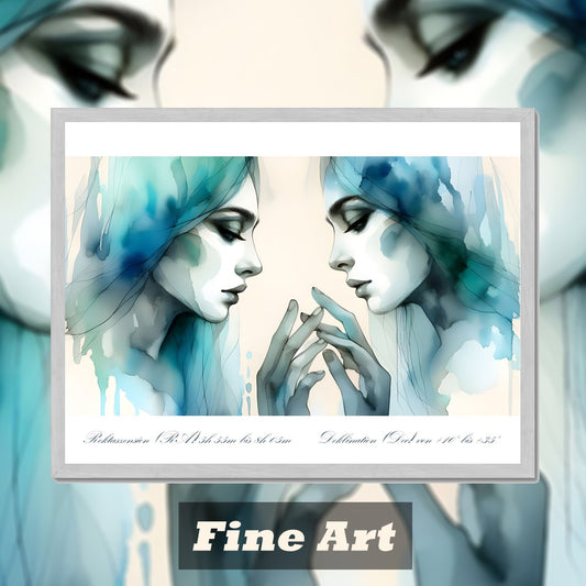 Gemini - Mirror of Duality Fine Art Print