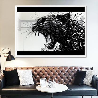 Shadow Power Roar of Geometry Framed Print