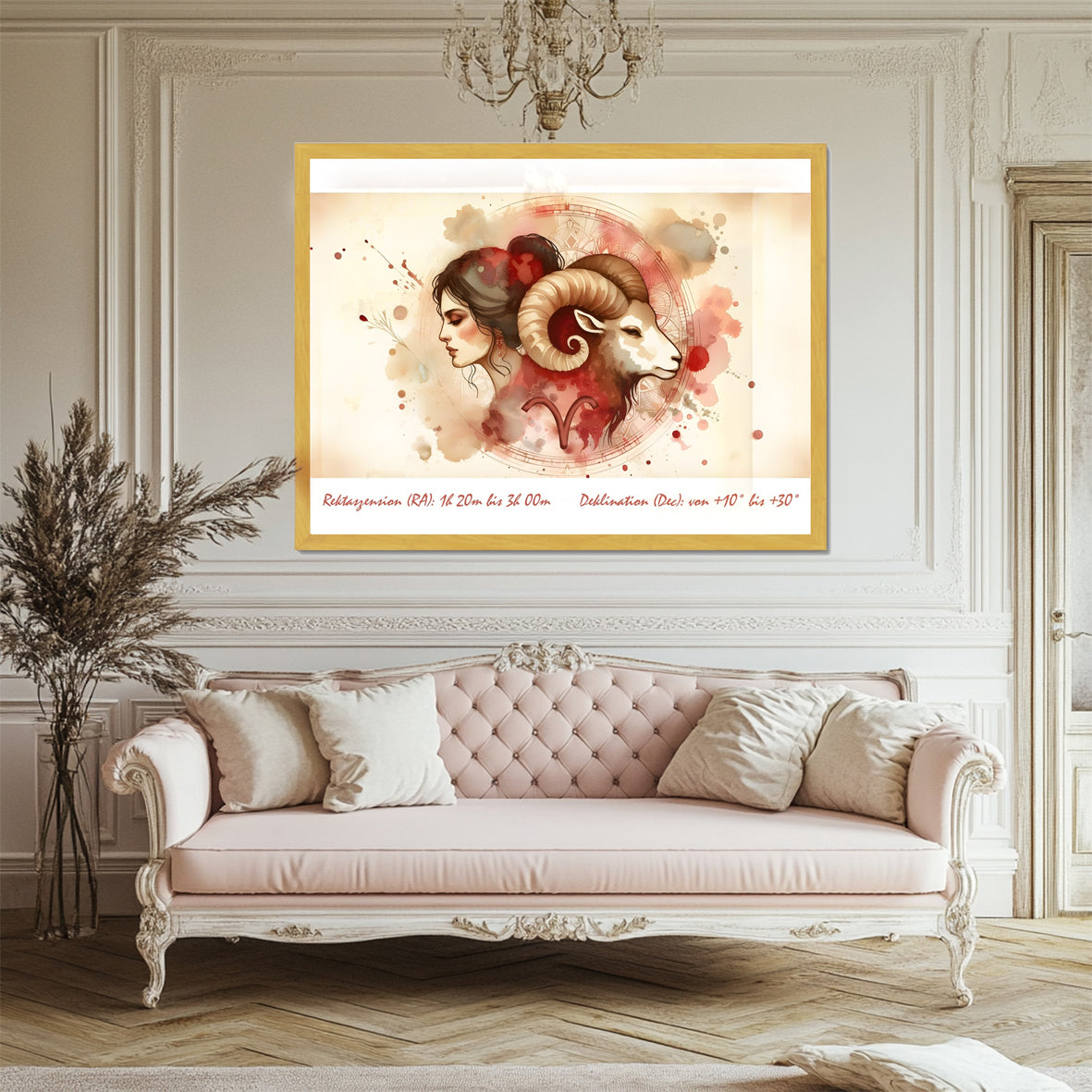 Aries - Flames of Awakening Antique Framed Print