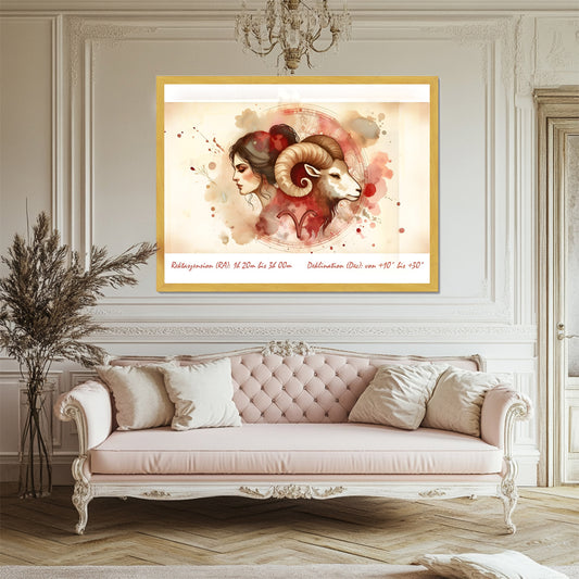 Aries - Flames of Awakening Antique Framed Print