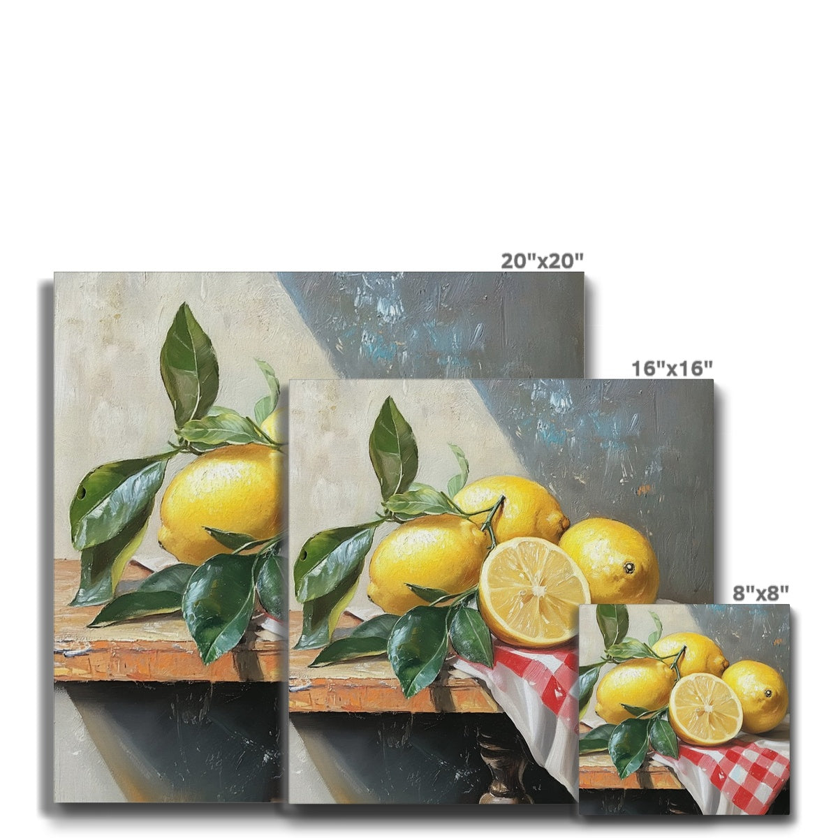 Splendore di Limoni Mediterranei (Mediterrane Zitronenpracht)  Ökologische Leinwand