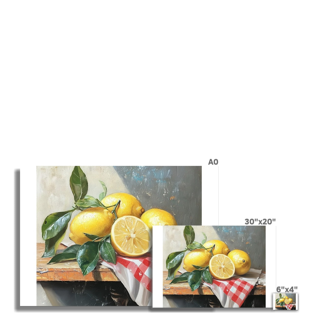 The Splendore di Limoni Mediterranei (Mediterranean Lemon Splendor) Rolled Canvas