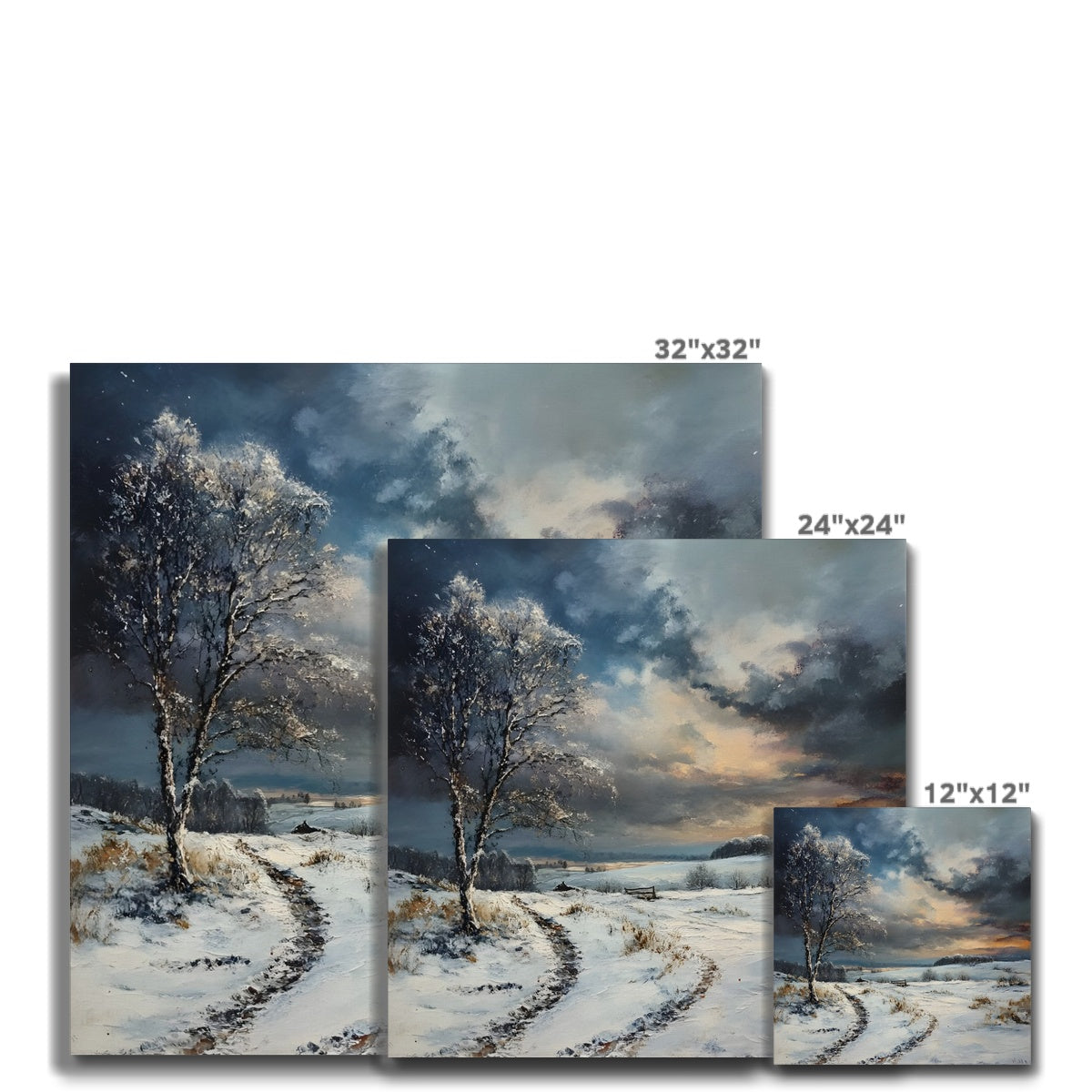 Kälte und Klarheit Winter im geheimnisvollen Moor Canvas