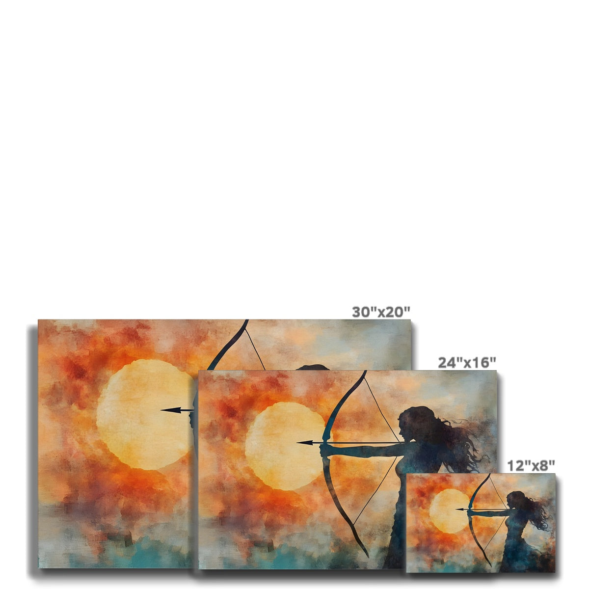 Cacciatrice del Tramonto Ökologische Leinwand