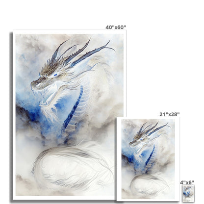 Blue Dragon Wall Art Poster