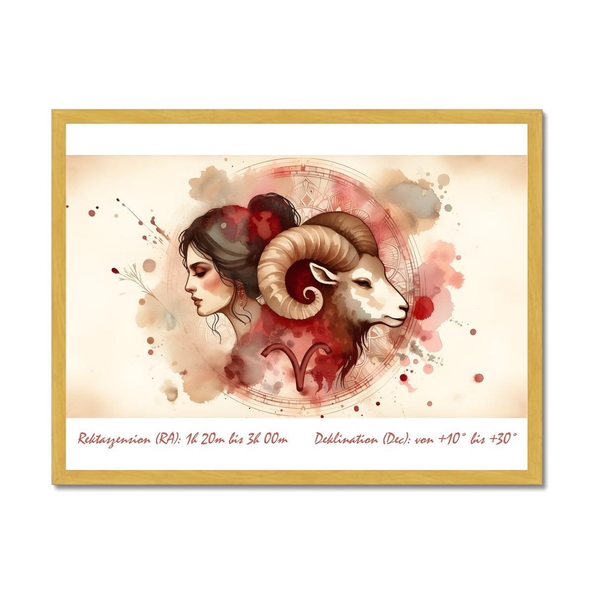 Aries - Flames of Awakening Antique Framed Print