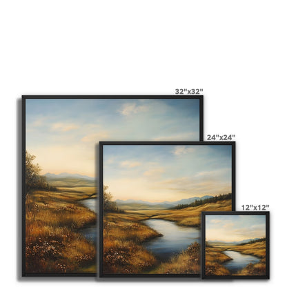 Verborgene Stille: Herbst im Moor Framed Canvas