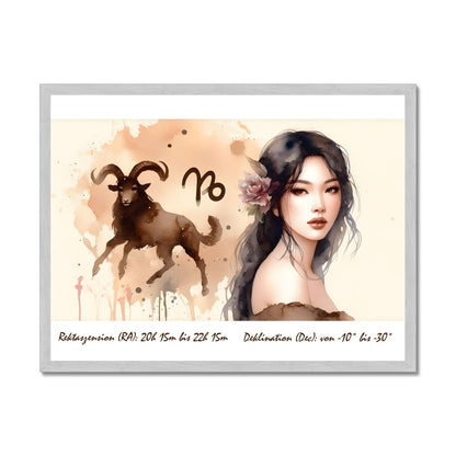 Steinbock – Gipfel der Beständigkeit Antiker Gerahmter Druck