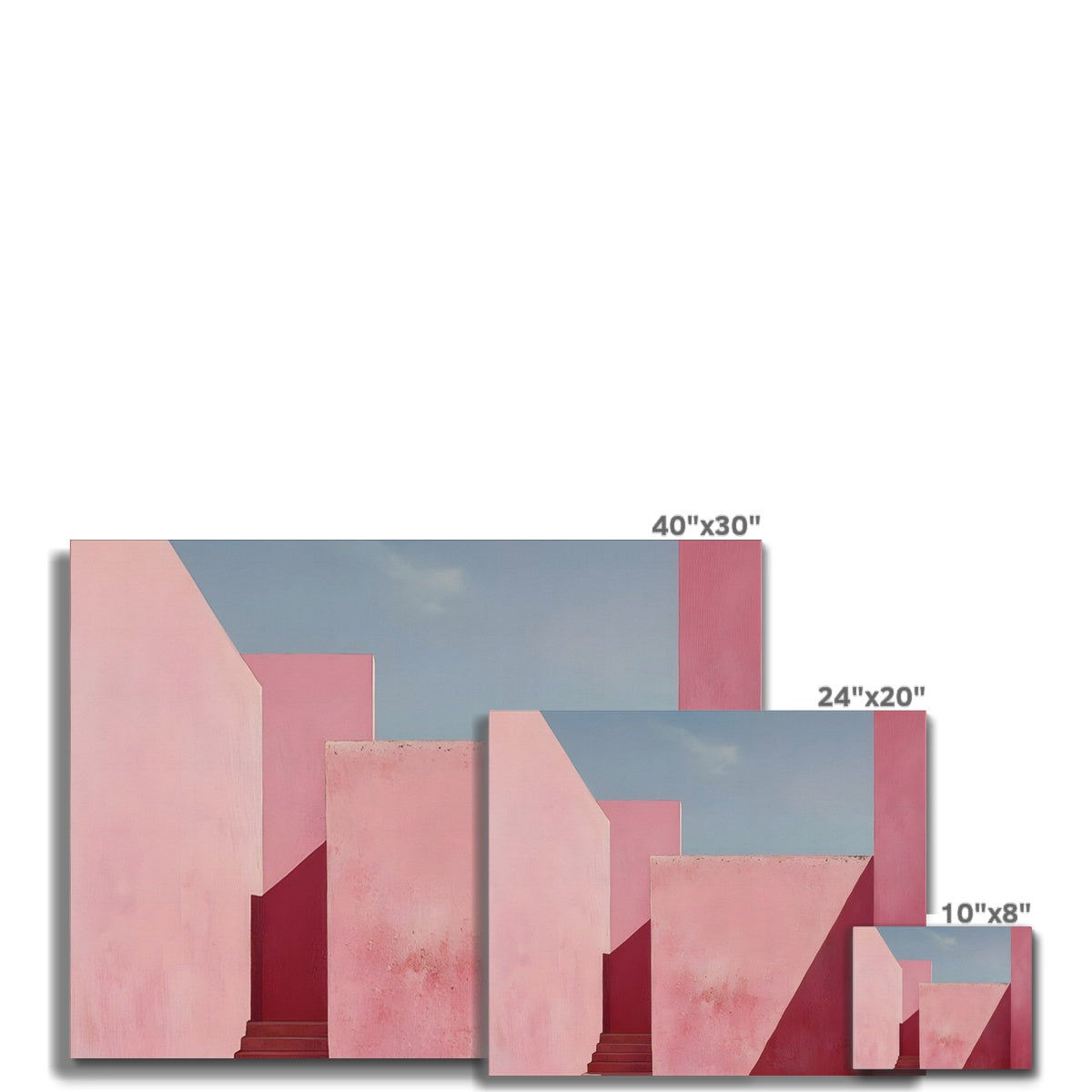 Il mistero oltre le mura rosa Canvas