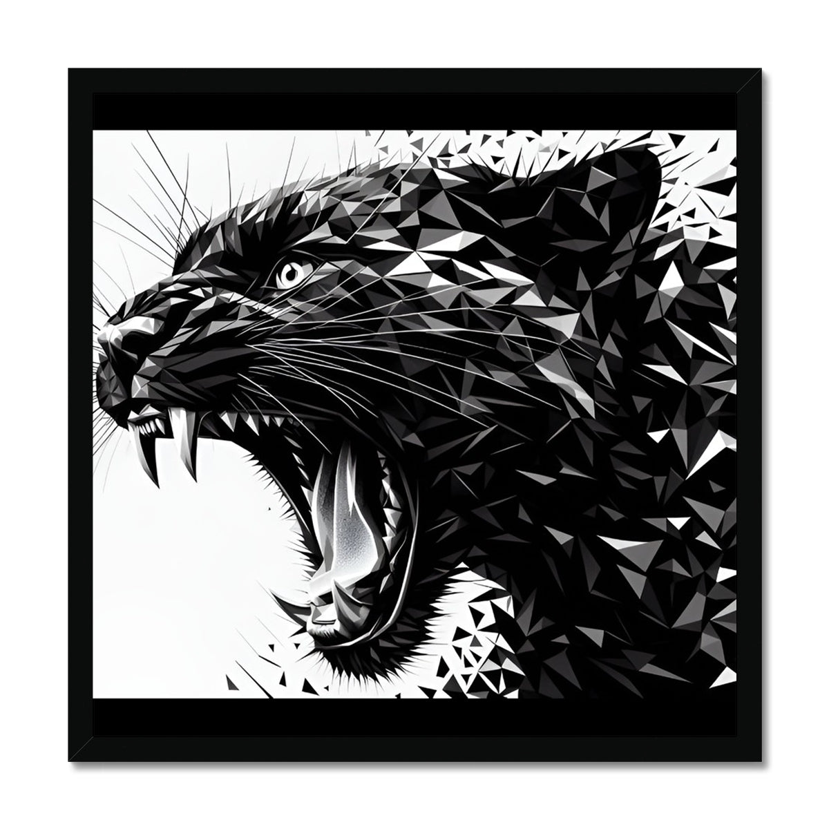 Shadow Power Roar of Geometry Framed Print